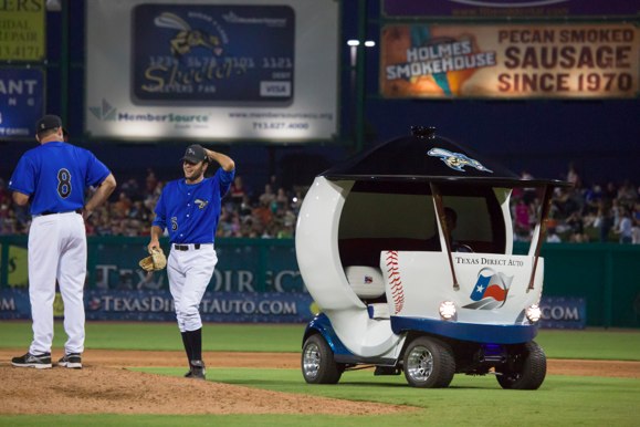 Sugar Land Skeeters bullpen cart